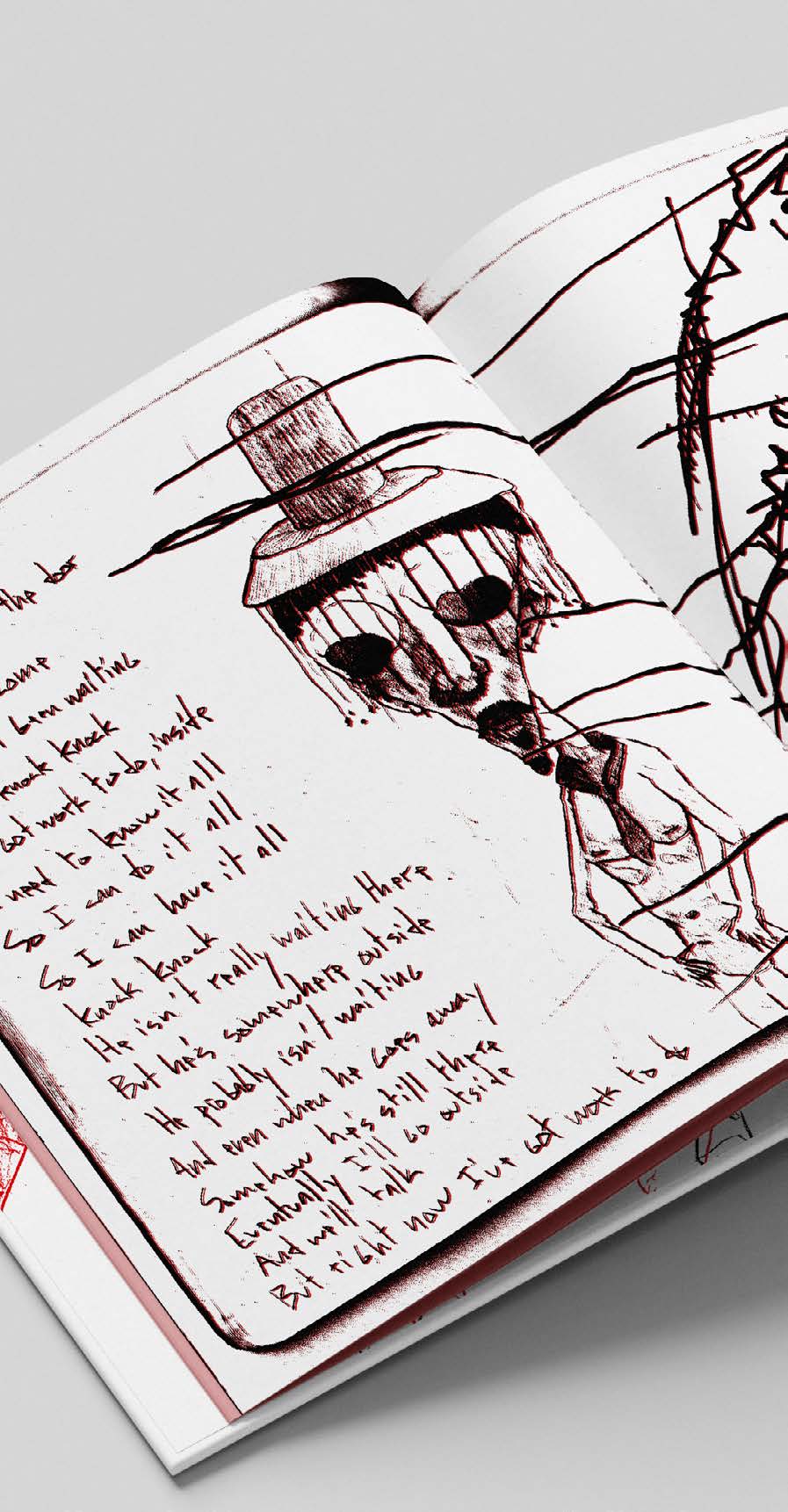 Drawing and writing detail from Drawings, Vol. 1